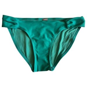 Aerie Green Ruched Sides Full Coverage Bikini Bottom